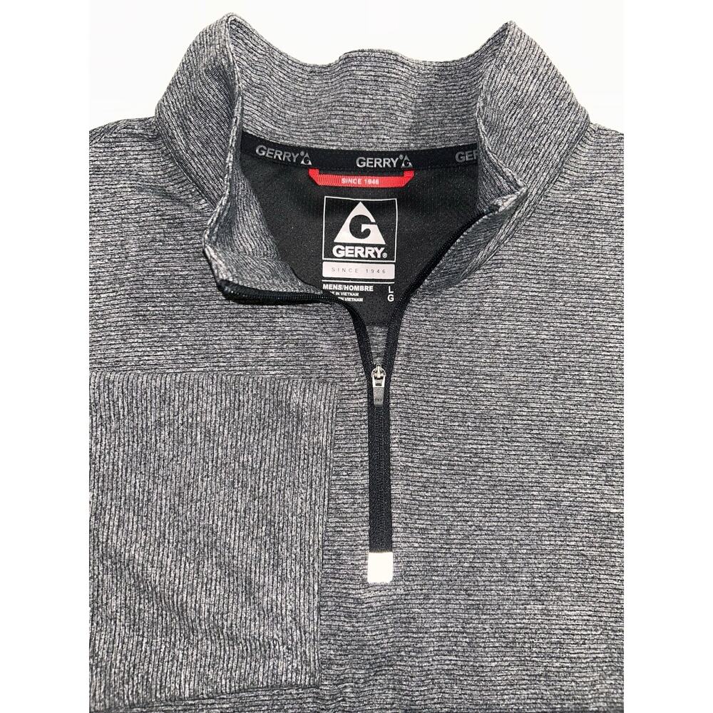 Gerry Athletic Quarter Zip Preppy Lightweight Pullover Gray Jacket Men’s Large